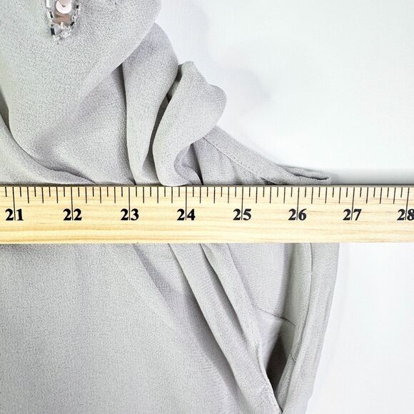 Anthology Top Women 22, 24 Plus Gray Sequins Chiffon Sheer Layers Retro Glam NWT - Picture 7 of 9